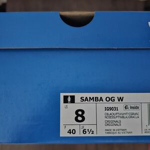 Adidas Samba OG Women's Black and White Sneakers